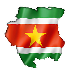 Image showing Suriname flag map