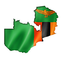 Image showing Zambian flag map