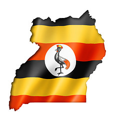 Image showing Uganda flag map