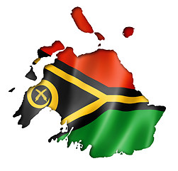 Image showing Vanuatu flag map