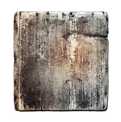 Image showing Grunge wood board isolated on white