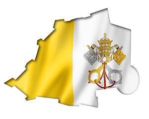 Image showing Vatican City flag map