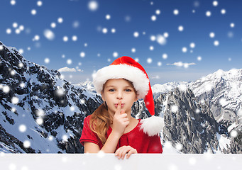 Image showing smiling little girl in santa helper hat