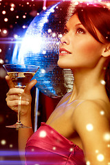 Image showing woman with cocktail