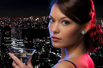 Image showing woman with cocktail