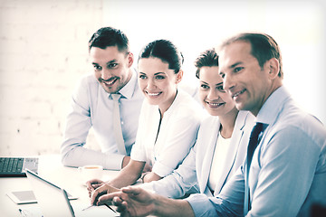 Image showing business team having meeting in office