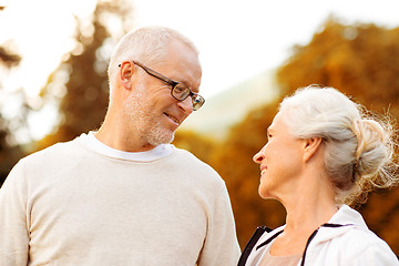 Image showing senior couple in city park