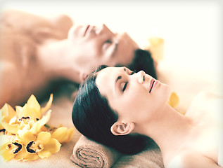 Image showing couple in spa