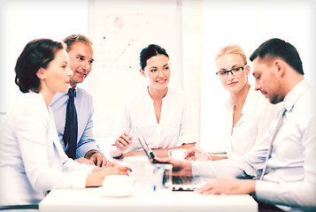 Image showing business team having meeting in office