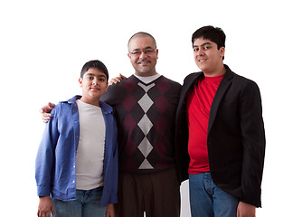 Image showing Indian Father with his sons