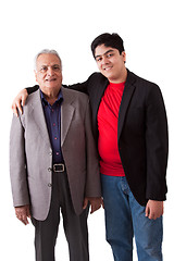 Image showing Indian Grandfather and grandson