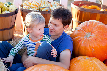 Image showing family at pumpkin patch