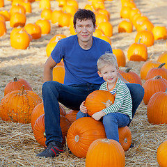 Image showing family at pumpkin patch