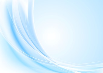 Image showing Bright waves background. Gradient mesh and blend included