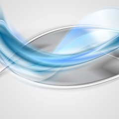 Image showing Bright waves background. Gradient mesh and blend included