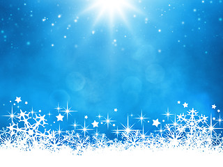 Image showing blue christmas background