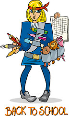 Image showing back to school cartoon illustration