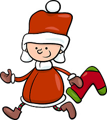 Image showing santa claus boy cartoon illustration