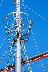 Image showing Crows nest of a sailing ship