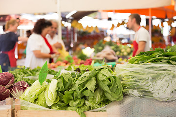 Image showing Vegetable market stall.