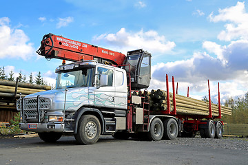 Image showing Scania 124G Truck with Log Loader