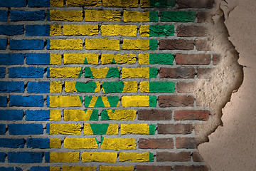 Image showing Dark brick wall with plaster - Saint Vincent and the Grenadines