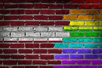 Image showing Dark brick wall - LGBT rights - Latvia