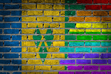 Image showing Dark brick wall - LGBT rights - Saint Vincent and the Grenadines