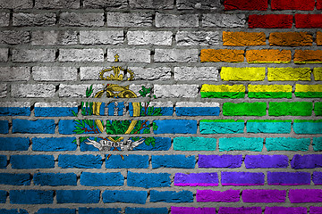 Image showing Dark brick wall - LGBT rights - San Marino