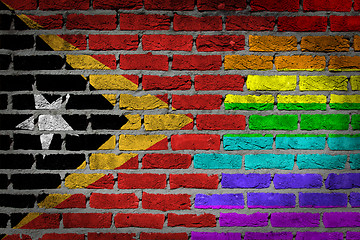 Image showing Dark brick wall - LGBT rights - East Timor