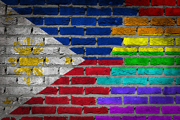 Image showing Dark brick wall - LGBT rights - Philippines