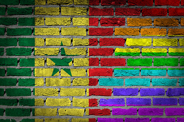 Image showing Dark brick wall - LGBT rights - Senegal