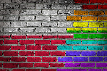 Image showing Dark brick wall - LGBT rights - Poland