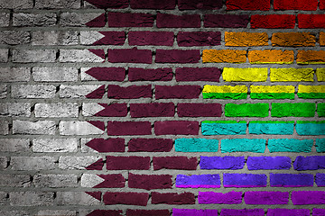 Image showing Dark brick wall - LGBT rights - Qatar