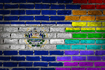 Image showing Dark brick wall - LGBT rights - El Salvador