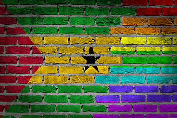 Image showing Dark brick wall - LGBT rights - Sao Tome