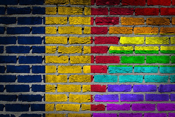 Image showing Dark brick wall - LGBT rights - Romania