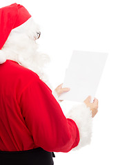 Image showing man in costume of santa claus with letter