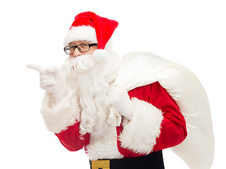 Image showing man in costume of santa claus with bag