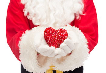 Image showing close up of santa claus with heart shape