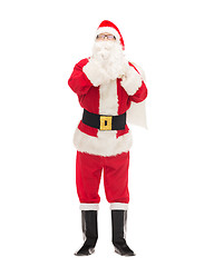 Image showing man in costume of santa claus with bag