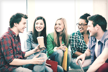 Image showing students communicating and laughing at school