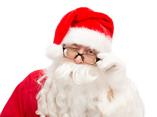 Image showing close up of santa claus winking