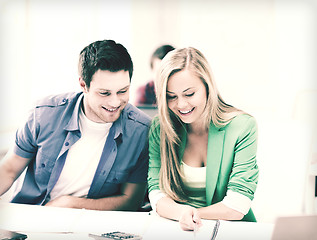 Image showing students doing mathematics at school