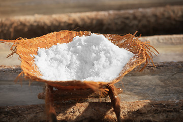 Image showing Salt production - traditional way. Bali, Indonesia