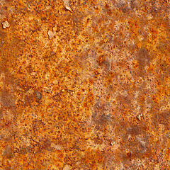 Image showing Seamless texture of rusty metal surface. Grunge photographic pat