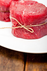 Image showing raw beef filet mignon