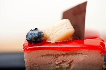 Image showing fresh strawberry yogurt mousse