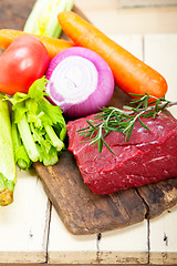 Image showing fresh raw beef cut ready to cook