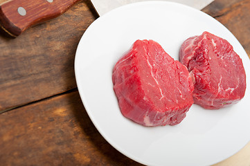 Image showing raw beef filet mignon